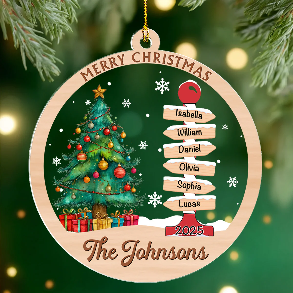 Home Is Where We Belong - Personalized Custom Acrylic Ornament - Image 3