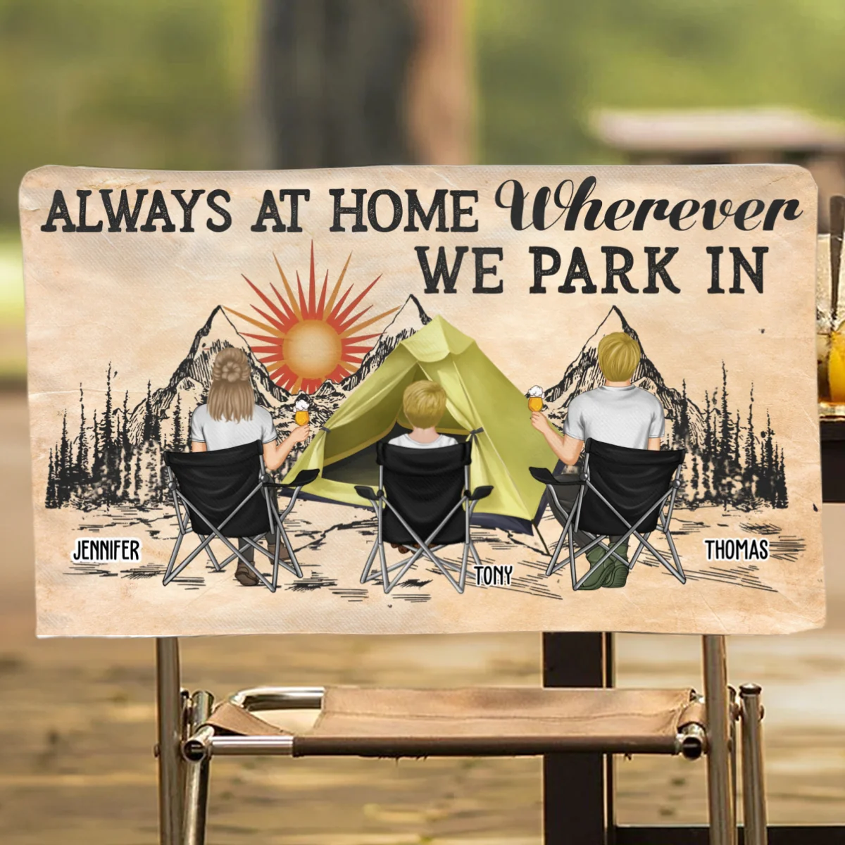Home Is Where We Park In - Personalized Custom Camping Chair Cover - Image 7