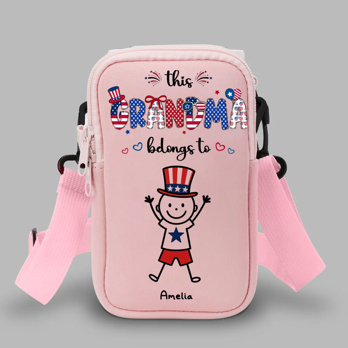 Home Is Where Your Grandma Is - Personalized Custom Water Bottle Carrier Bag - Image 10