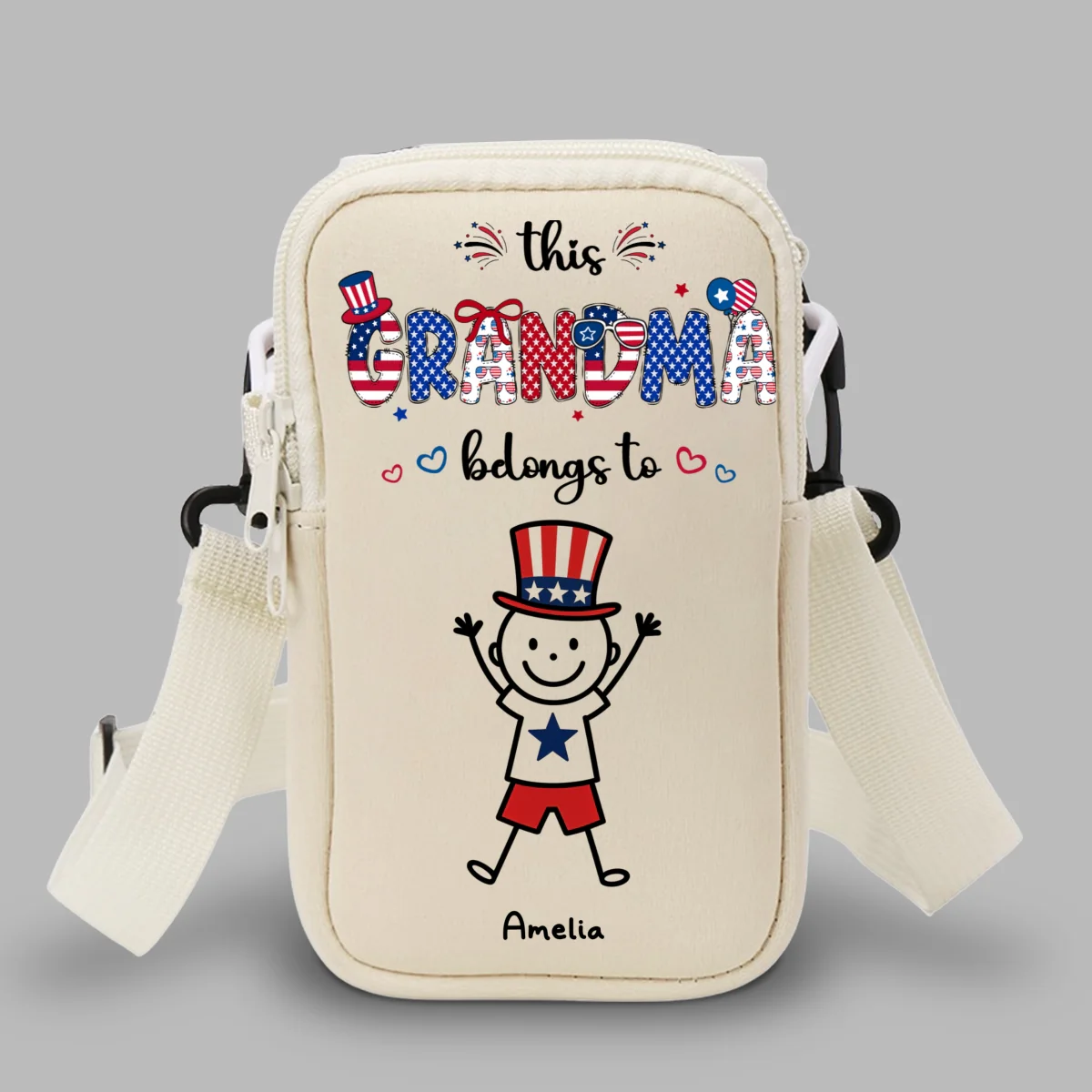Home Is Where Your Grandma Is - Personalized Custom Water Bottle Carrier Bag - Image 9