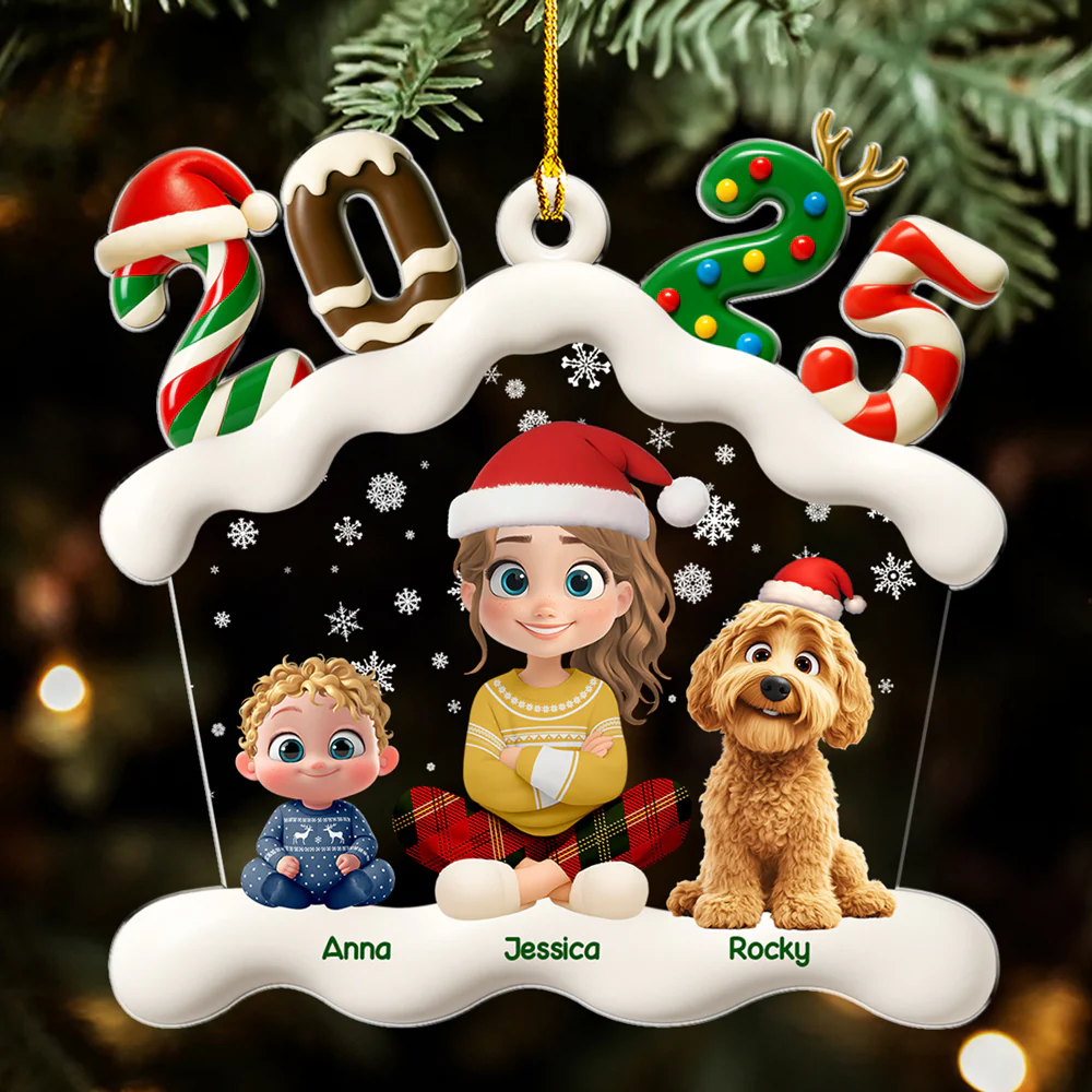 Home Sweet Home Family - Personalized Custom Acrylic Ornament - Image 3