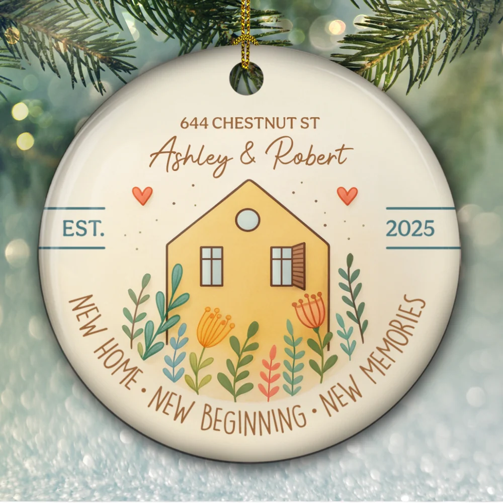 Home Sweet Home - Personalized Custom Ceramic Ornament - Image 6