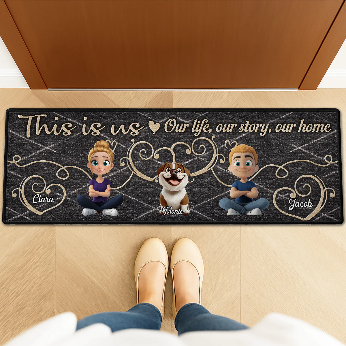 Home Sweet Home - Personalized Custom Runner Rug - Image 4