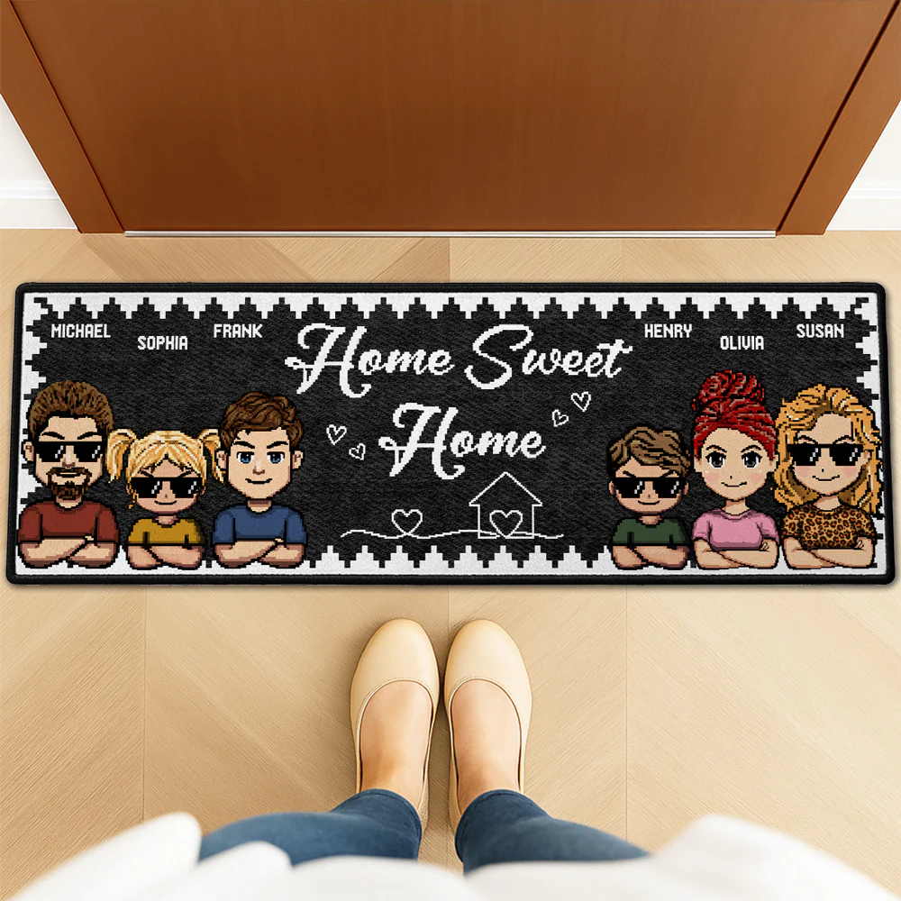 Home Sweet Home - Personalized Custom Runner Rug - Image 2