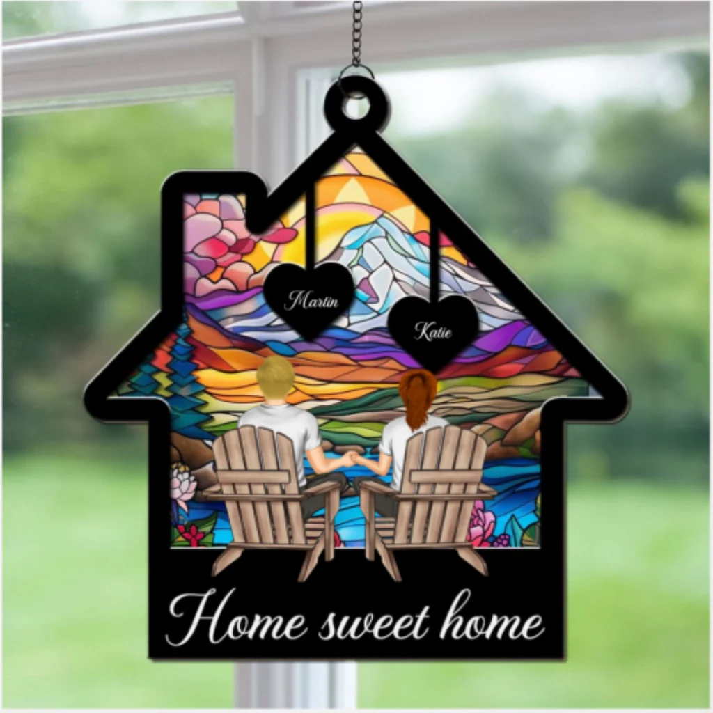 Home Sweet Home - Personalized Custom Suncatcher - Image 5