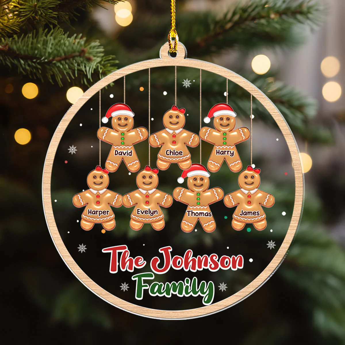 Home Wreath Christmas - Personalized Custom 3D Inflated Effect Acrylic Ornament - Image 2