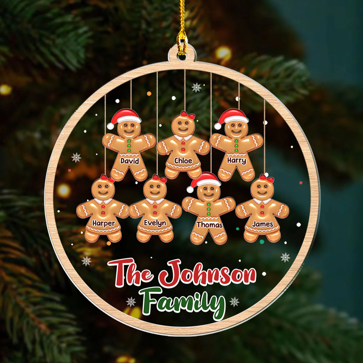 Home Wreath Christmas - Personalized Custom 3D Inflated Effect Acrylic Ornament - Image 3
