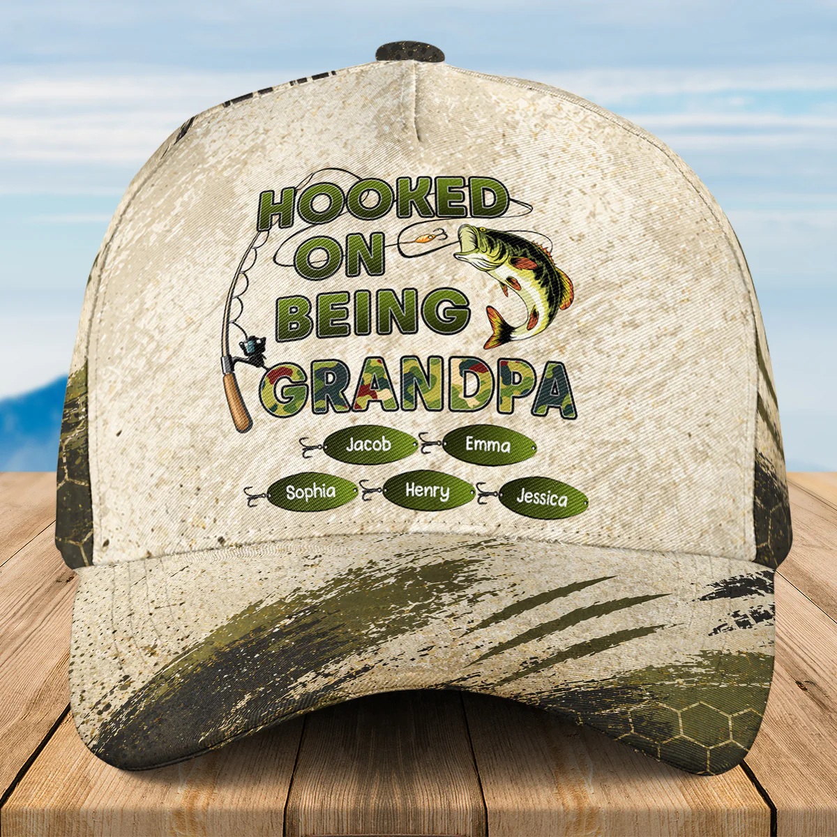 Hooked On - Personalized Custom Classic Cap - Image 2
