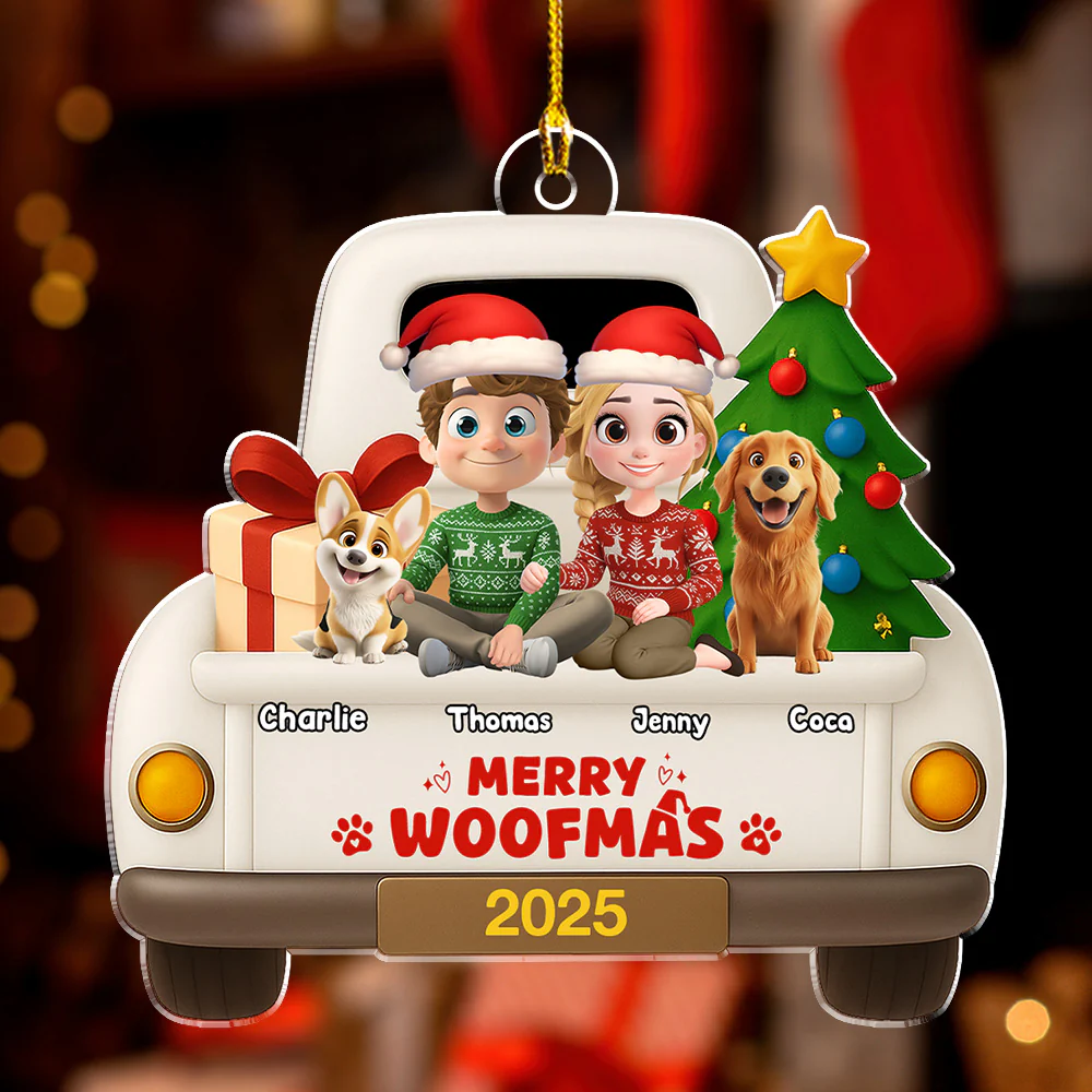 Hop On Da Car - Personalized Custom 3D Effect Acrylic Ornament - Image 2