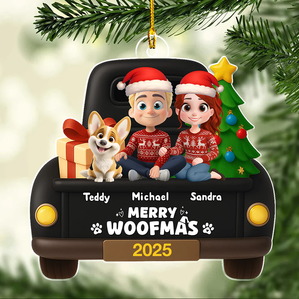 Hop On Da Car - Personalized Custom 3D Effect Acrylic Ornament - Image 3