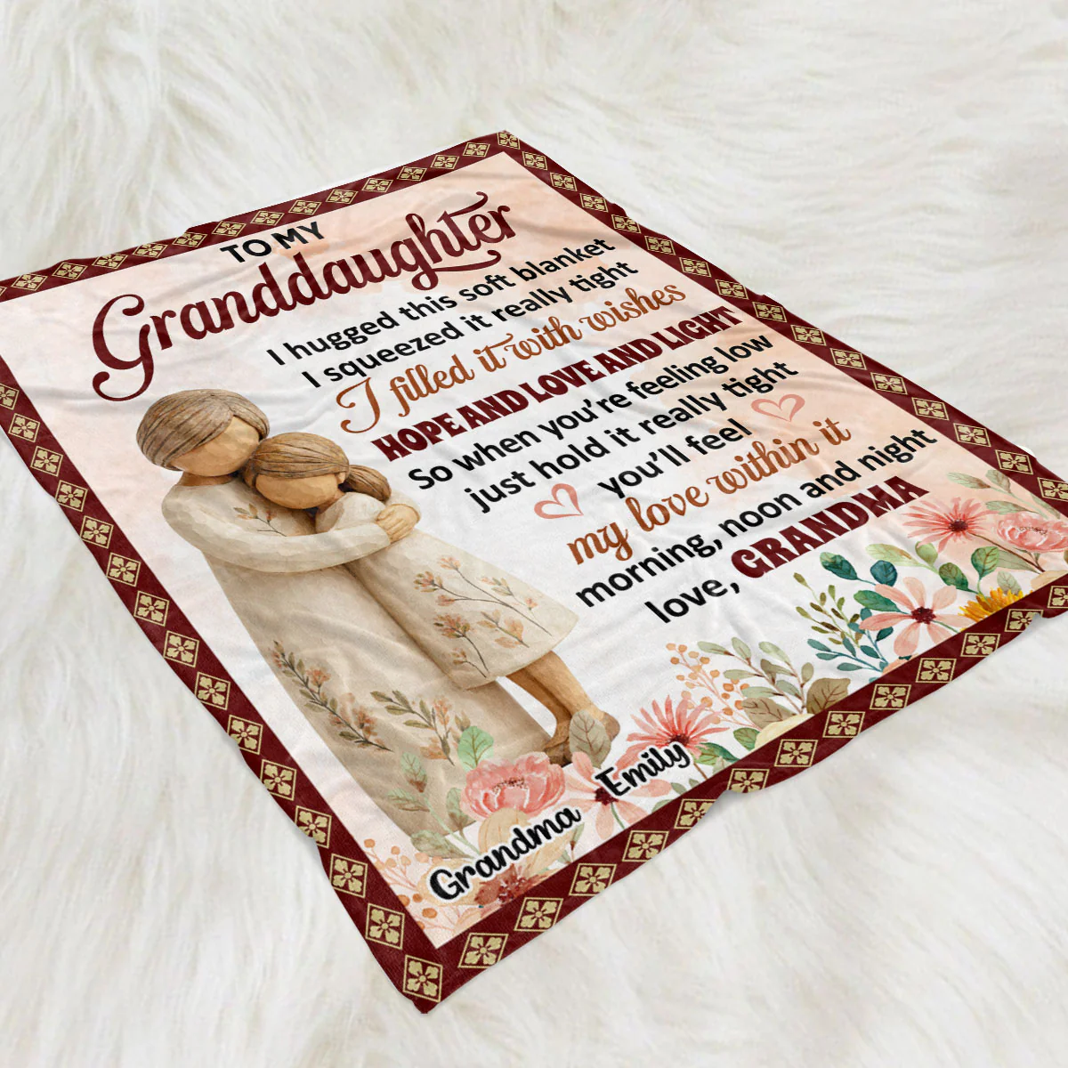 Hope And Love And Light - Personalized Custom Fleece Blanket - Image 3