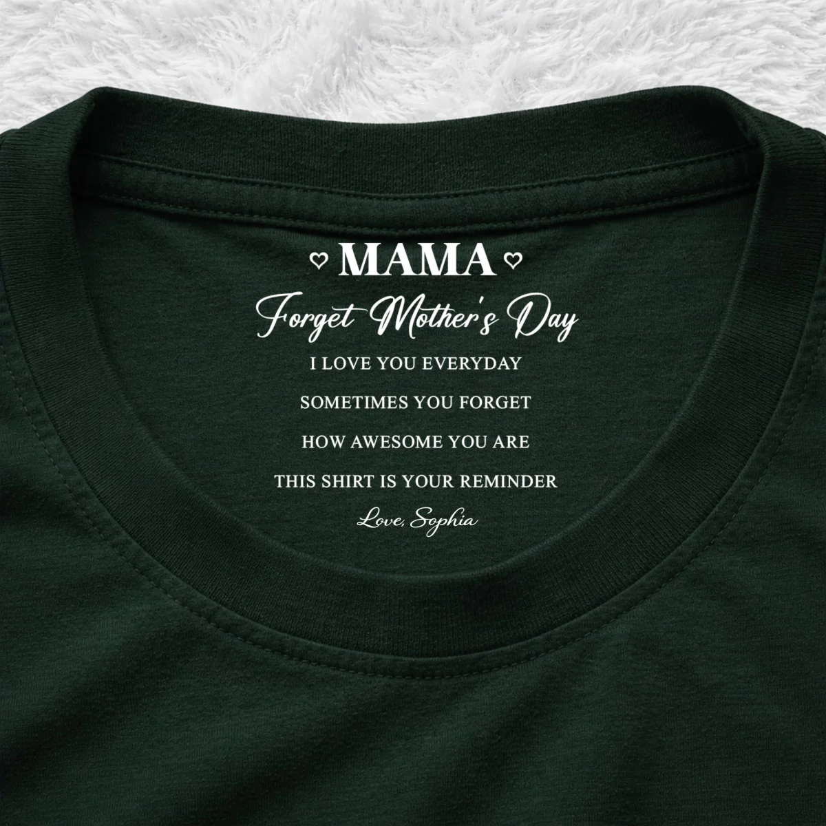 How Awesome You Are - Personalized Custom Inside Neck Print T-Shirt - Image 9