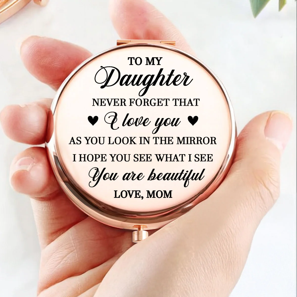 How Beautiful You Are - Personalized Custom 3D Effect Compact Mirror - Image 4