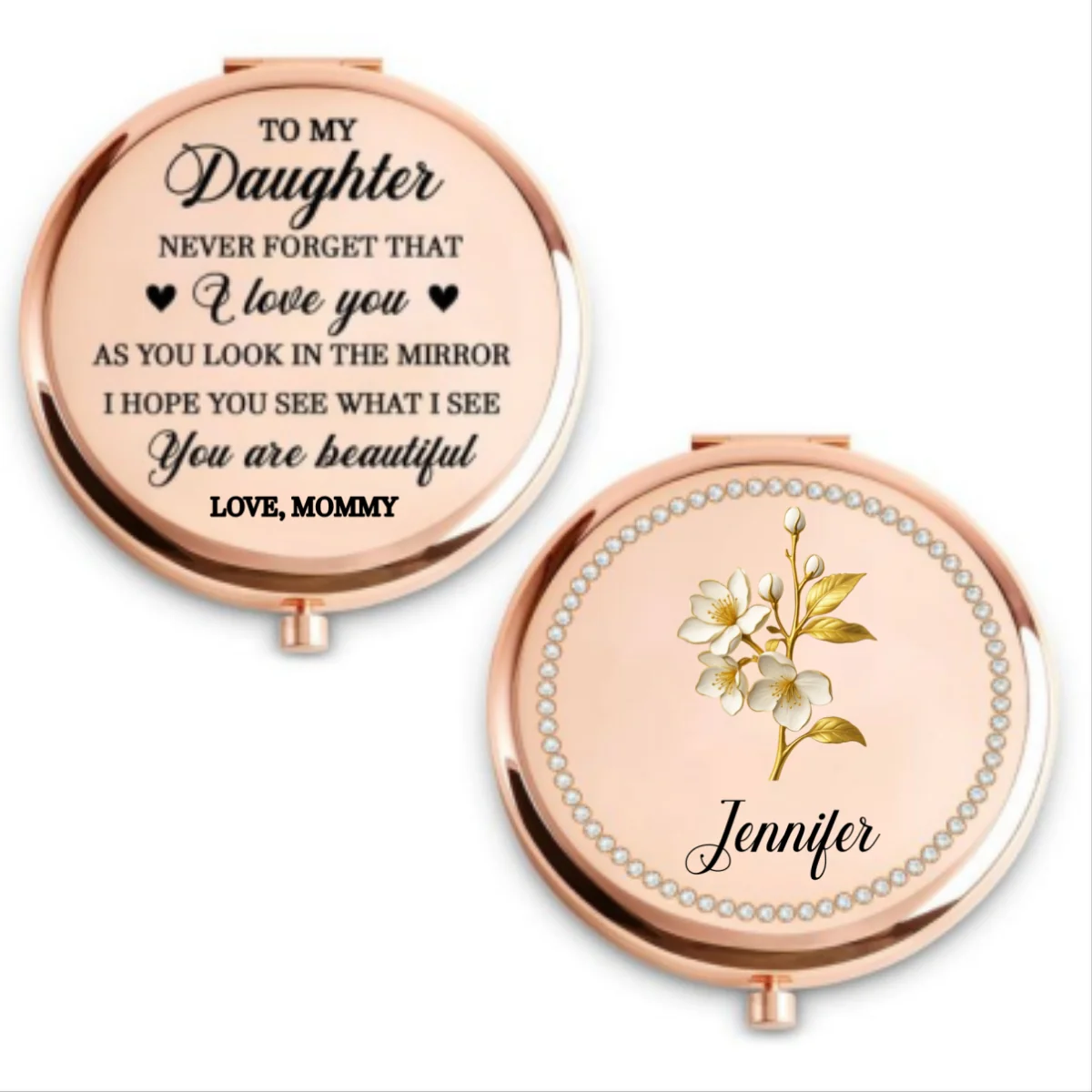 How Beautiful You Are - Personalized Custom 3D Effect Compact Mirror - Image 6
