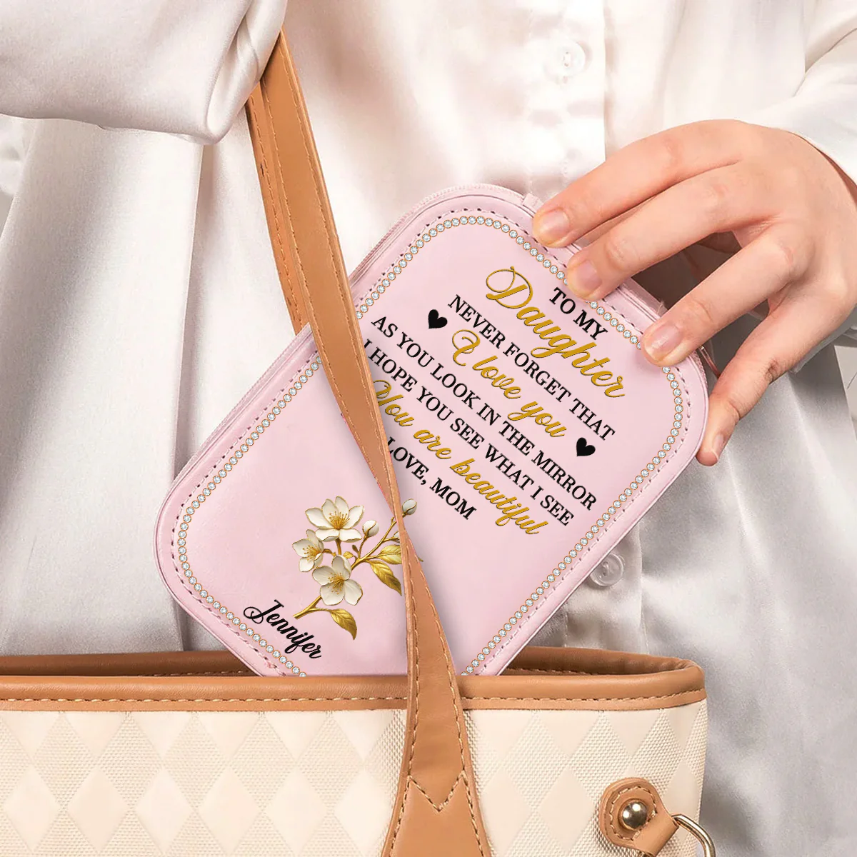 How Beautiful You Are - Personalized Custom Jewelry Box With LED Mirror - Image 2
