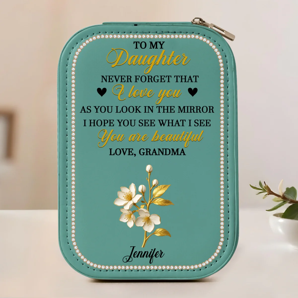 How Beautiful You Are - Personalized Custom Jewelry Box With LED Mirror - Image 8