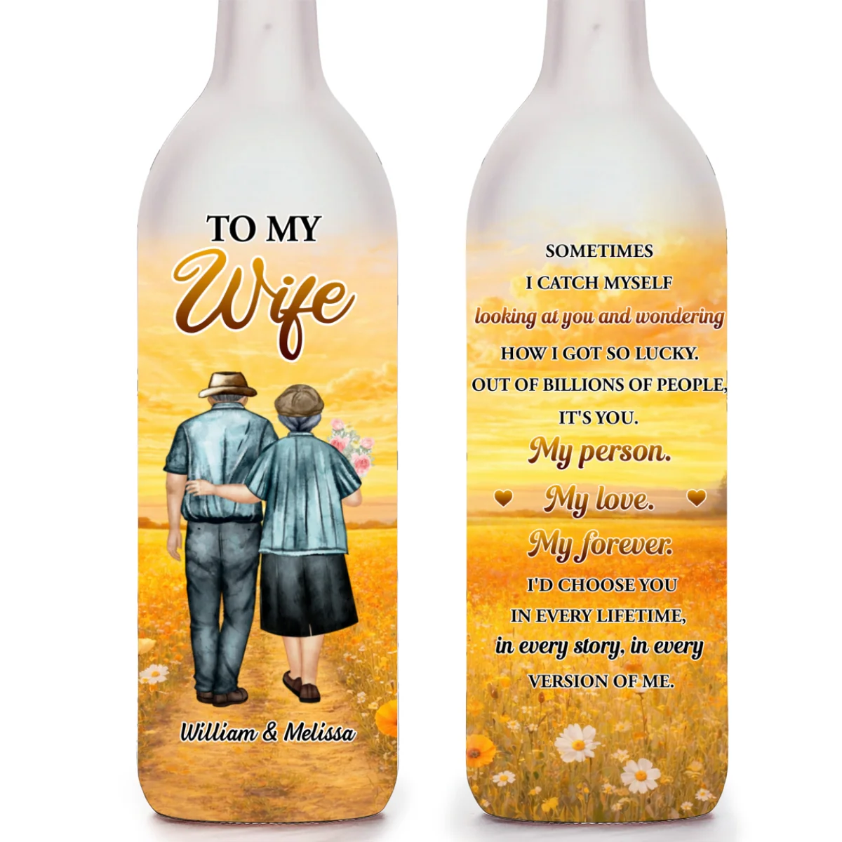 How Lucky I Am - Personalized Custom Bottle Lamp - Image 6