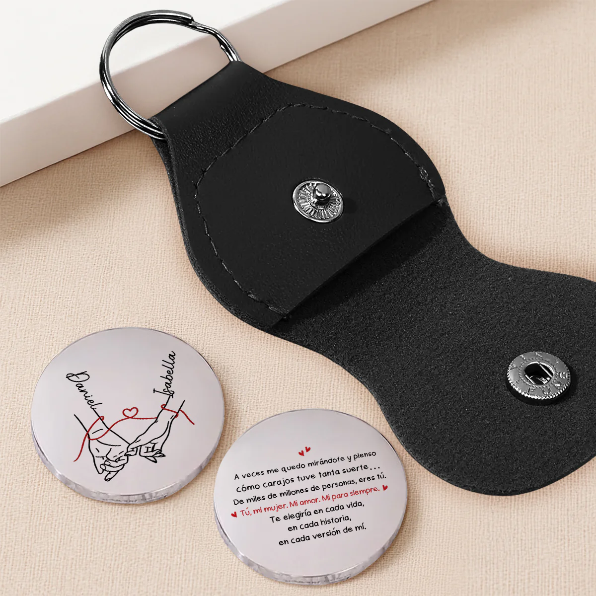 How Lucky I Am Spanish Version - Personalized Custom Pocket Hug - Image 2