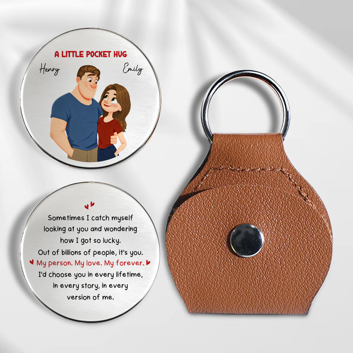 How Lucky I Am Version 2 - Personalized Custom Pocket Hug - Image 2