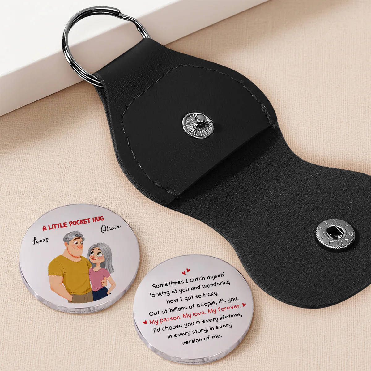 How Lucky I Am Version 2 - Personalized Custom Pocket Hug - Image 3