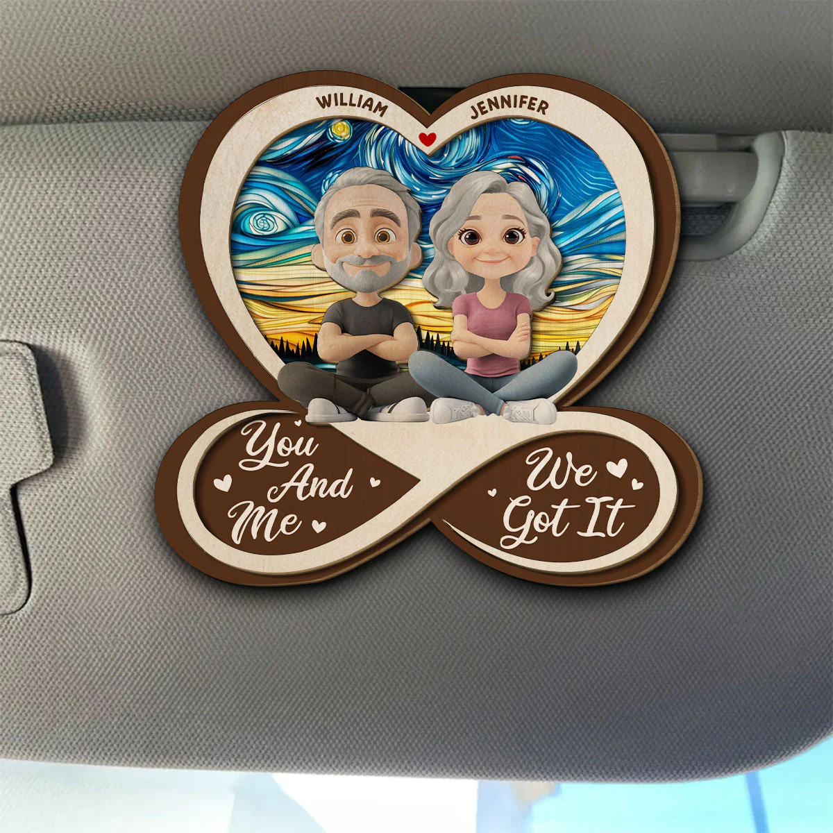 How Much I Love You - Personalized Custom Car Visor Clip