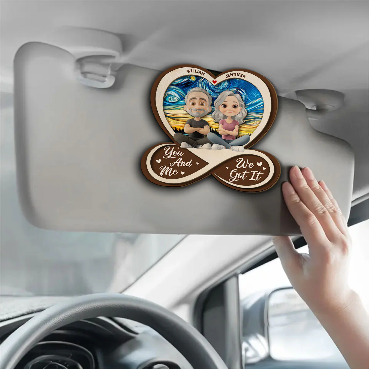 How Much I Love You - Personalized Custom Car Visor Clip - Image 2