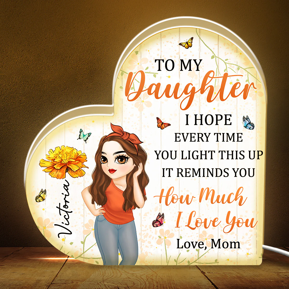 How Much I Love You - Personalized Custom Light Box