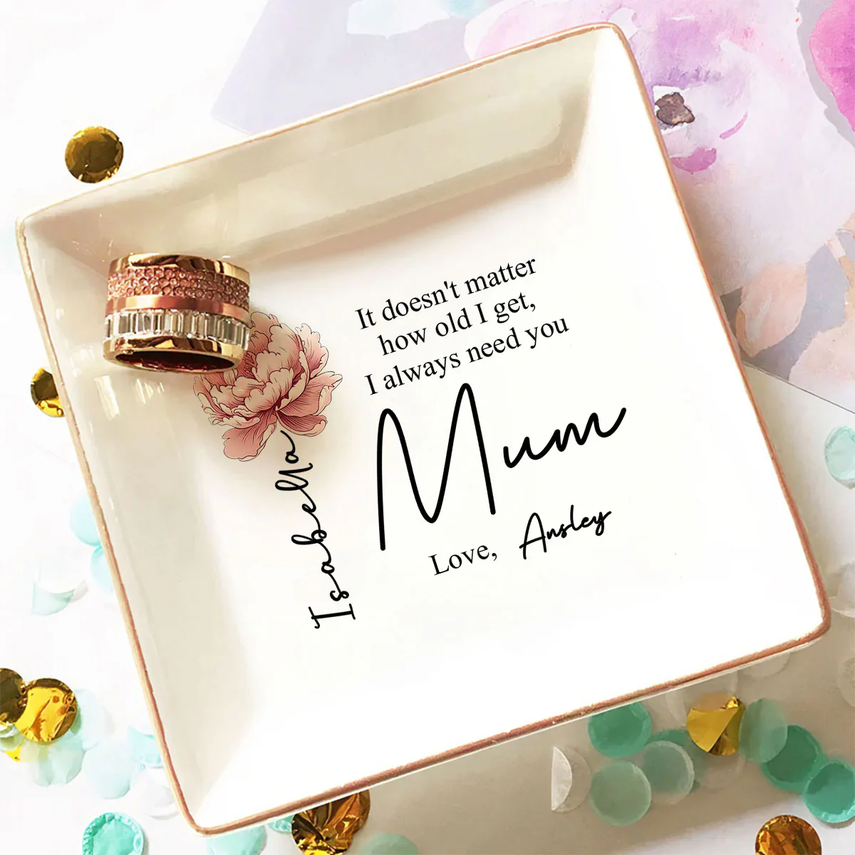 How Old I Get - Personalized Custom Jewelry Dish - Image 2