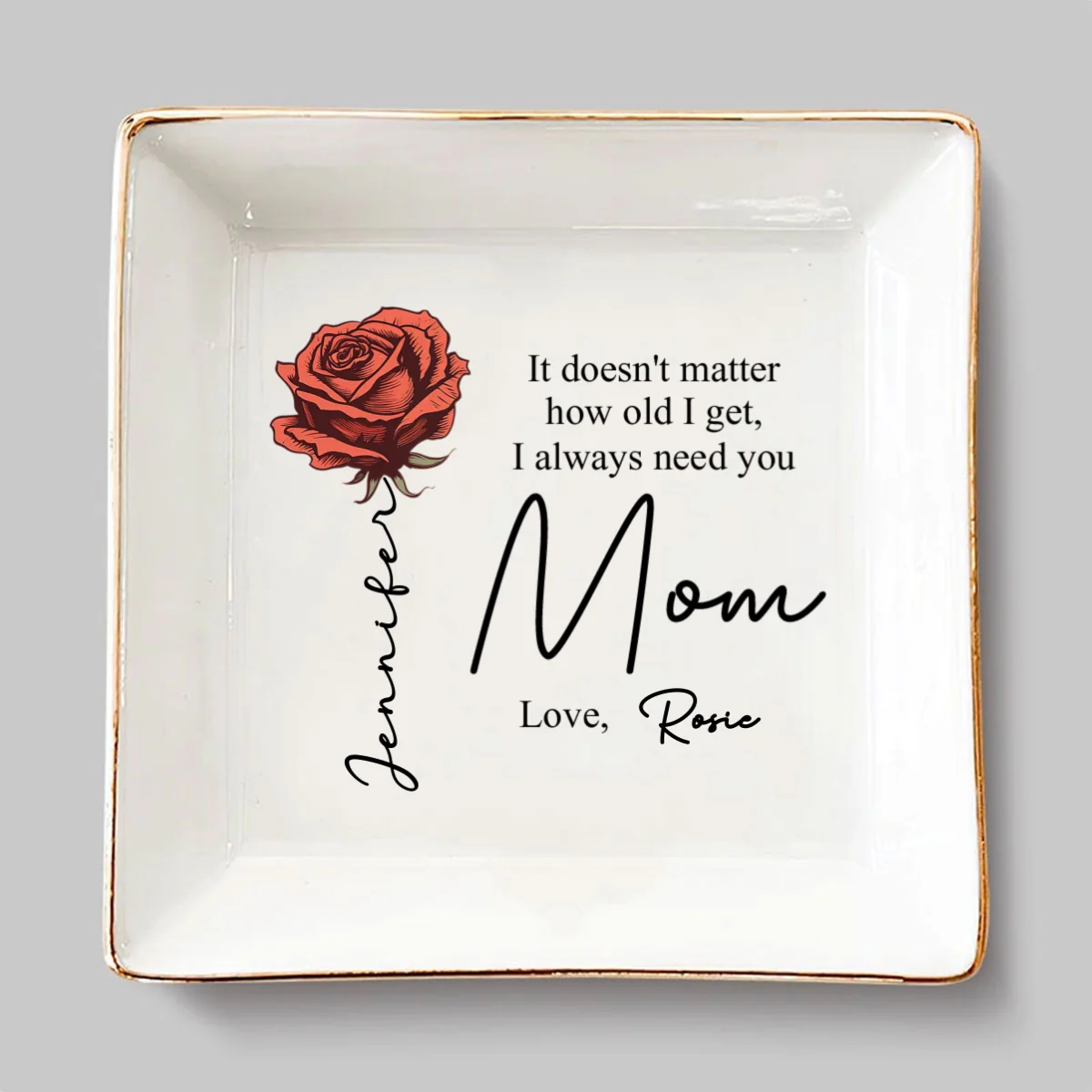 How Old I Get - Personalized Custom Jewelry Dish - Image 6