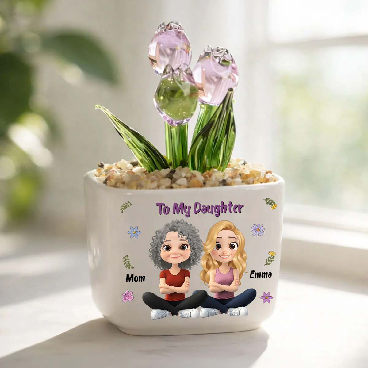 How Special You Are - Personalized Custom Glass Everlasting Tulips - Image 5