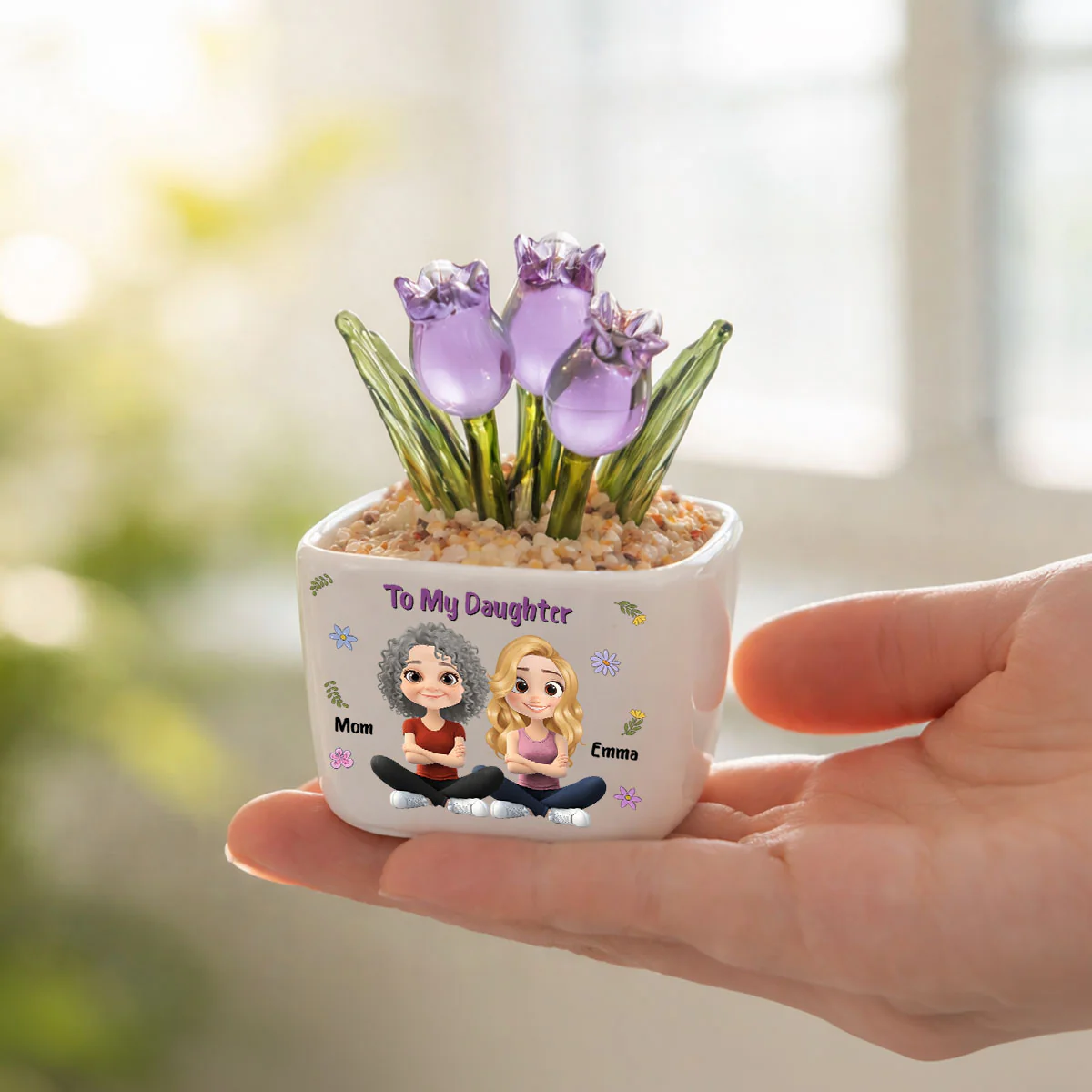 How Special You Are - Personalized Custom Glass Everlasting Tulips - Image 7
