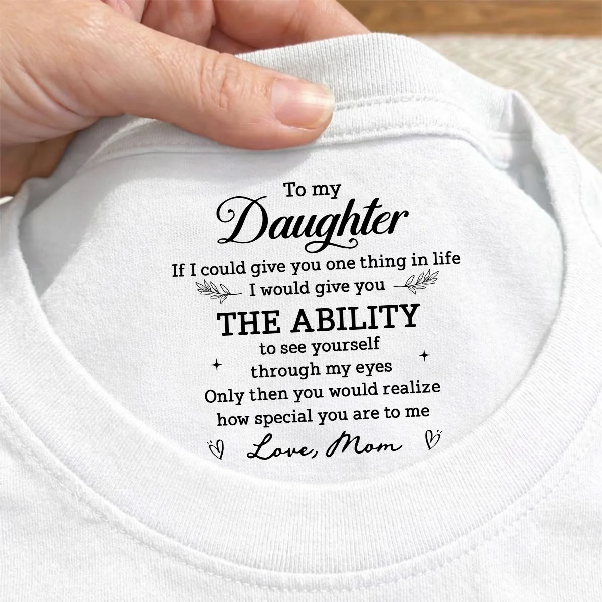How Special You Are - Personalized Custom Inside Neck Print T-Shirt - Image 2