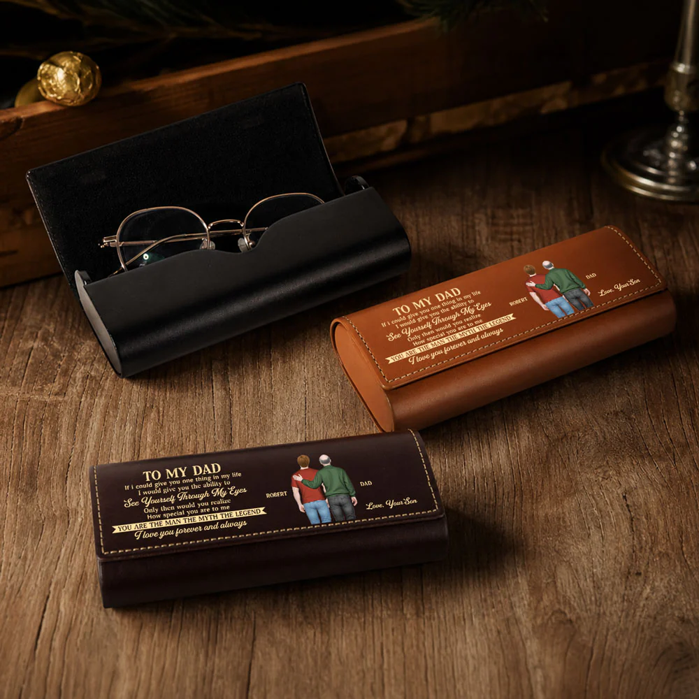 How Special You Are - Personalized Custom Leather Eyeglass Case - Image 5