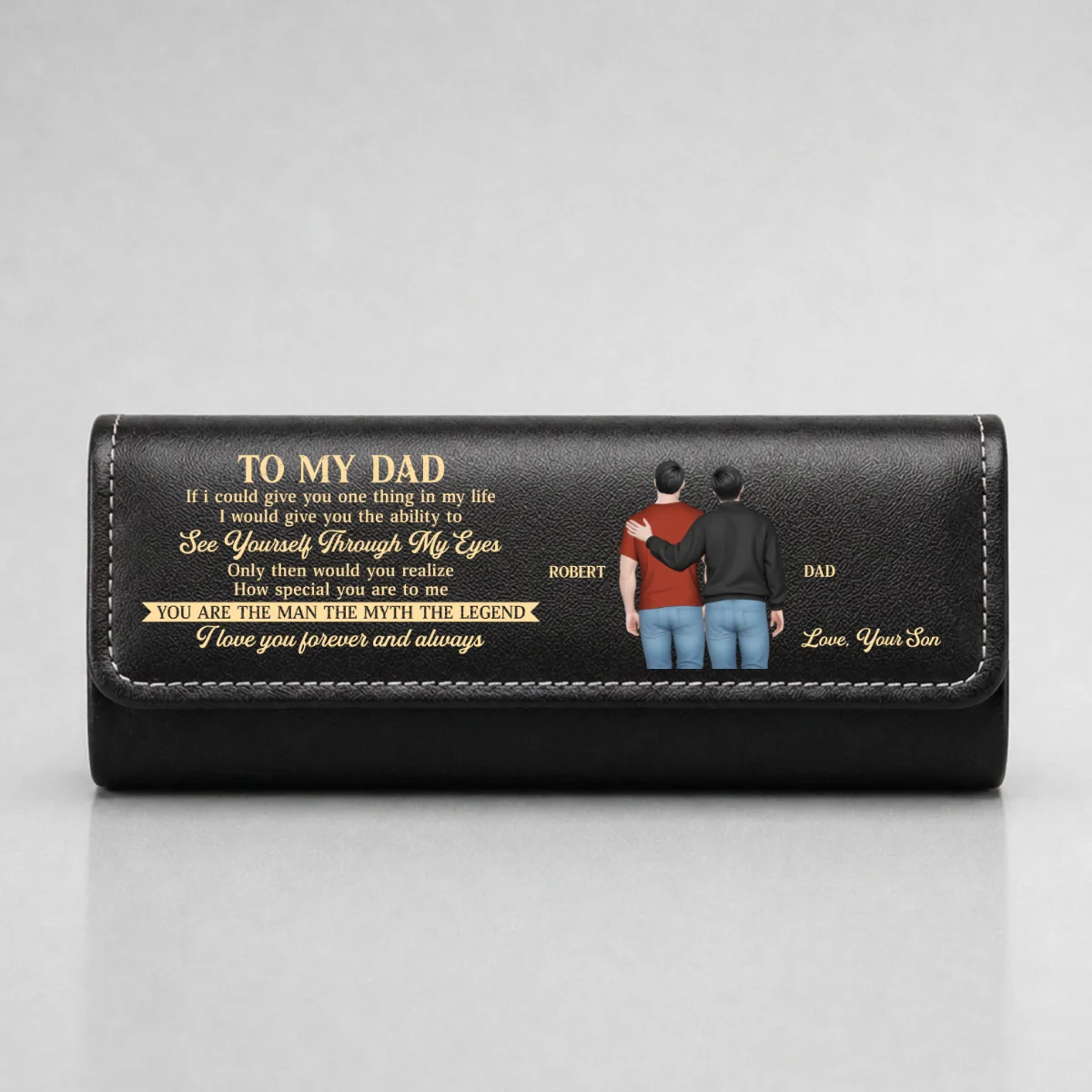 How Special You Are - Personalized Custom Leather Eyeglass Case - Image 7