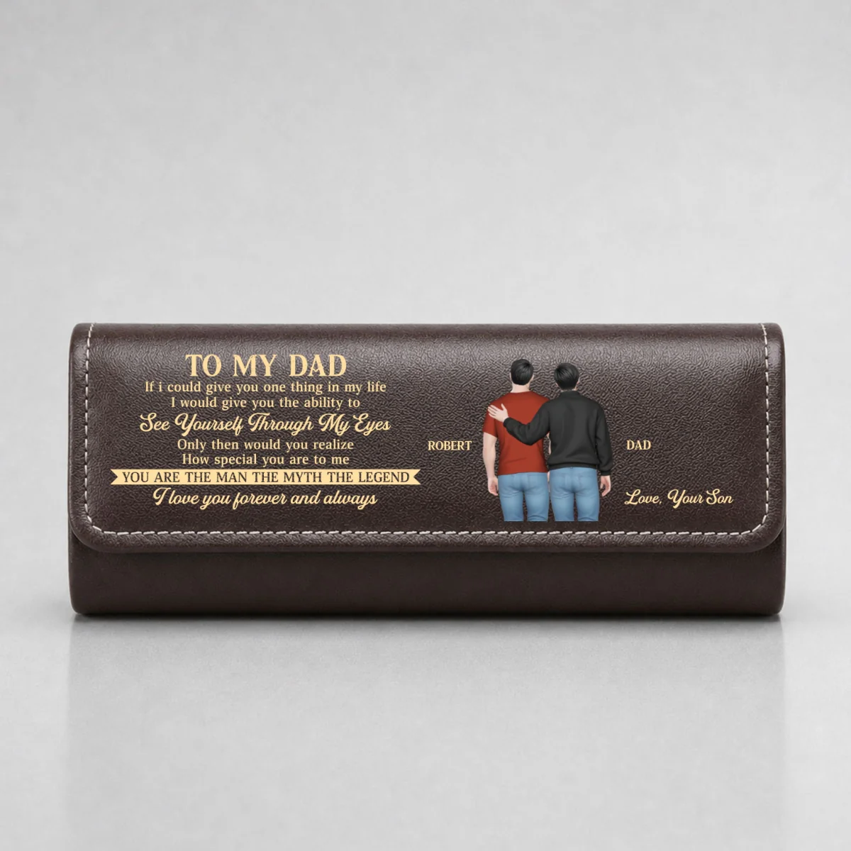 How Special You Are - Personalized Custom Leather Eyeglass Case - Image 8