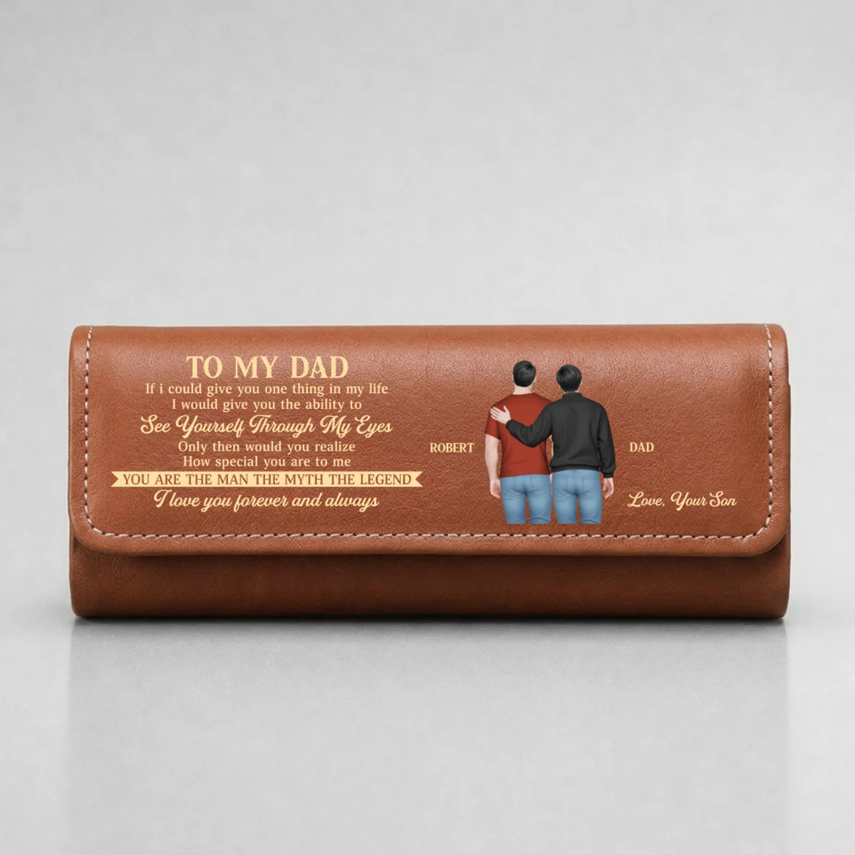 How Special You Are - Personalized Custom Leather Eyeglass Case - Image 9
