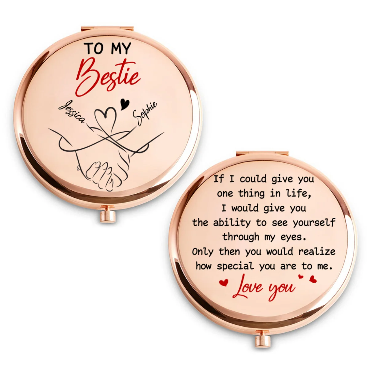 How Special You Are To Me Bestie Sister - Personalized Custom Compact Mirror - Image 6