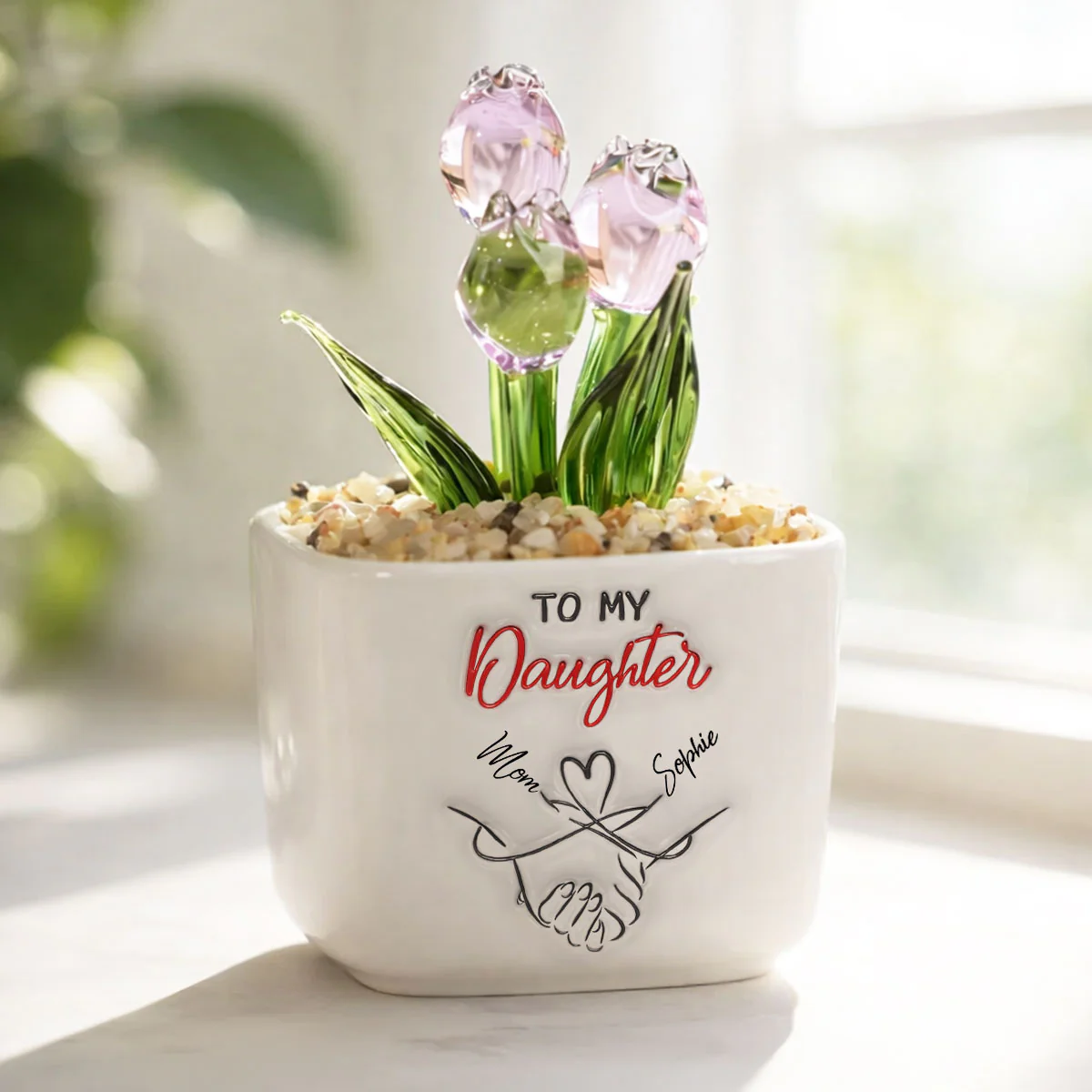 How Special You Are To Me - Personalized Custom 3D Inflated Effect Glass Everlasting Tulips - Image 2
