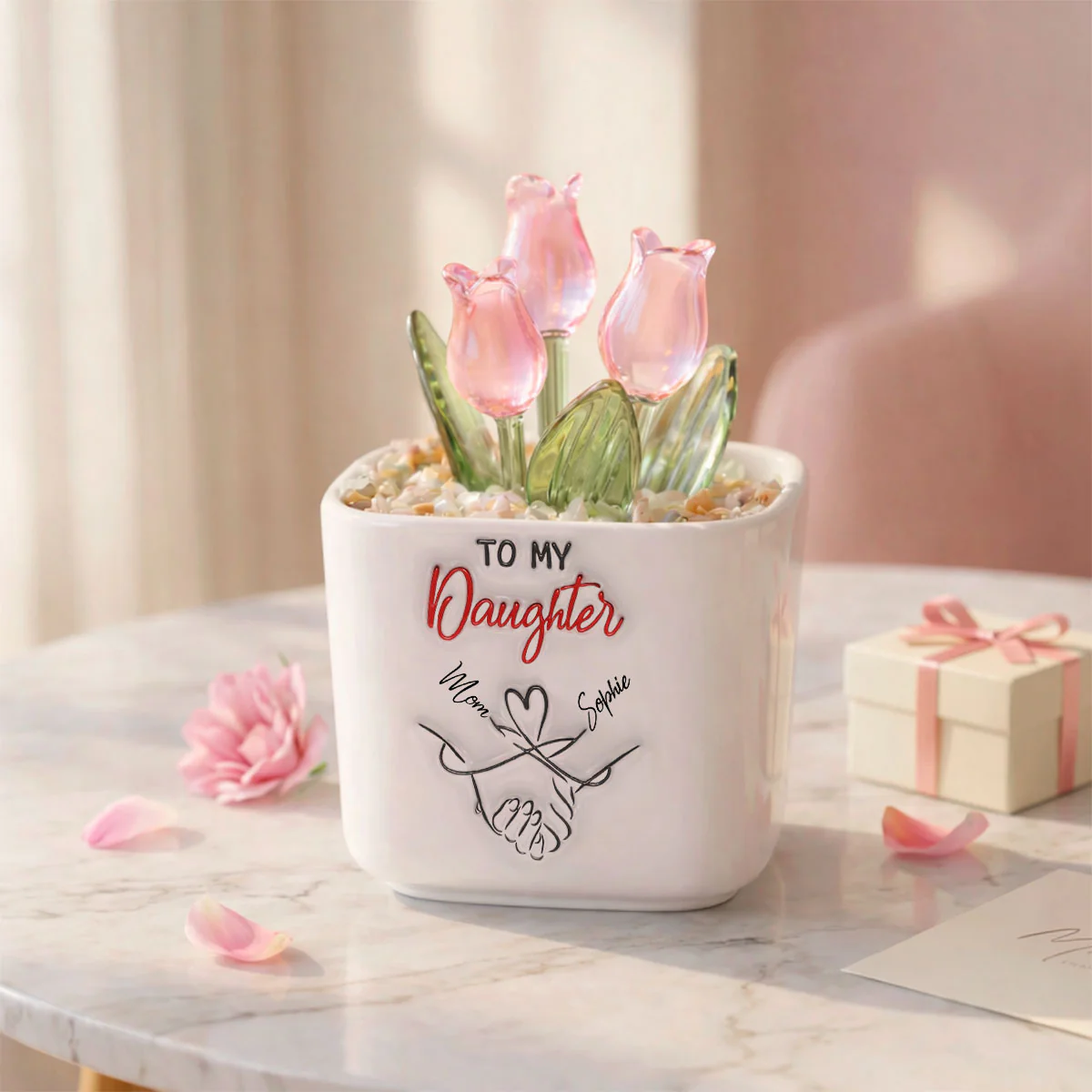 How Special You Are To Me - Personalized Custom 3D Inflated Effect Glass Everlasting Tulips - Image 7