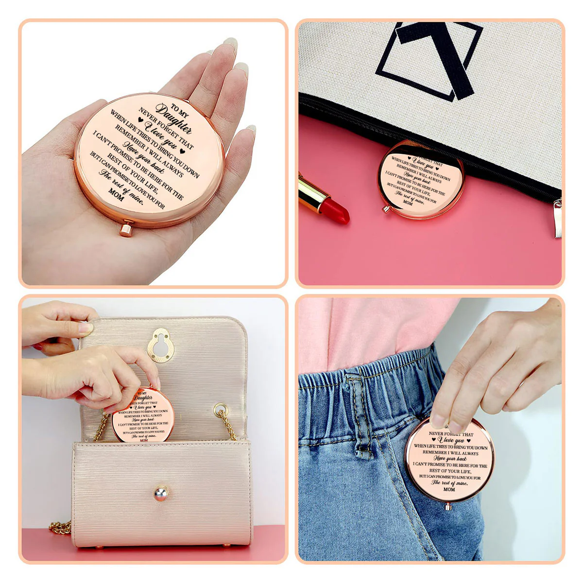 How Strong You Are - Personalized Custom 3D Effect Compact Mirror - Image 4