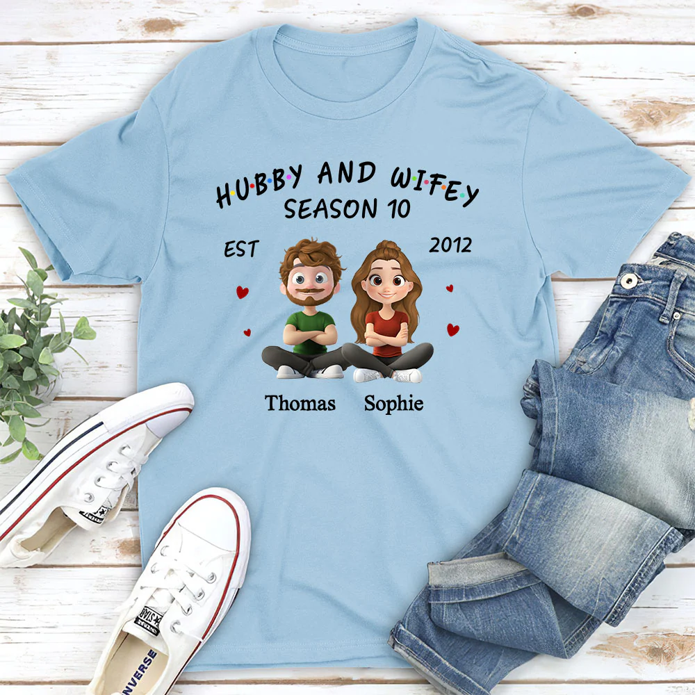 Hubby And Wifey - Personalized Custom Shirt - Image 4