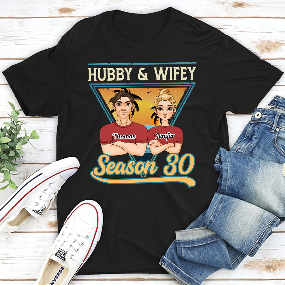 Hubby And Wifey Season  - Personalized Custom Classic T-shirt - Image 3