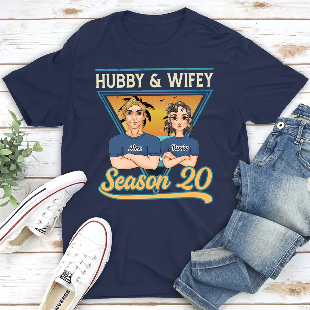 Hubby And Wifey Season  - Personalized Custom Classic T-shirt - Image 4