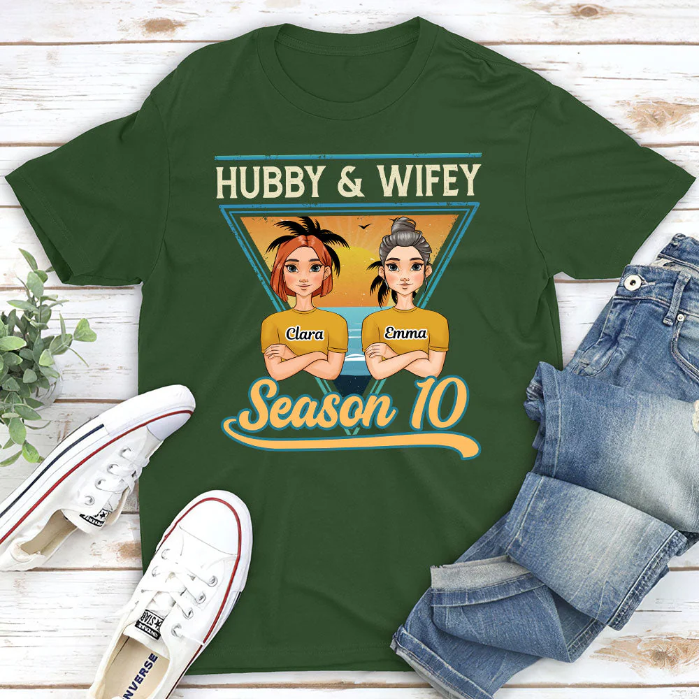Hubby And Wifey Season  - Personalized Custom Classic T-shirt - Image 5