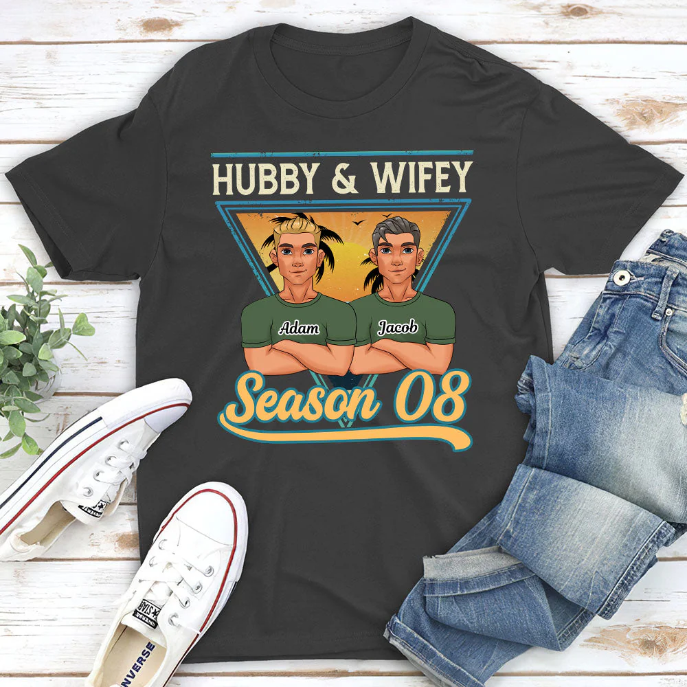 Hubby And Wifey Season  - Personalized Custom Classic T-shirt - Image 6