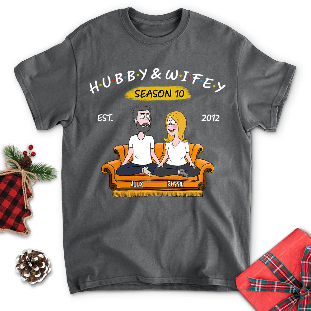 Hubby & Wifey Season - Personalized Custom Classic T-shirt - Image 2