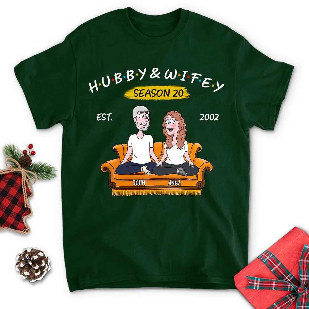 Hubby & Wifey Season - Personalized Custom Classic T-shirt - Image 4