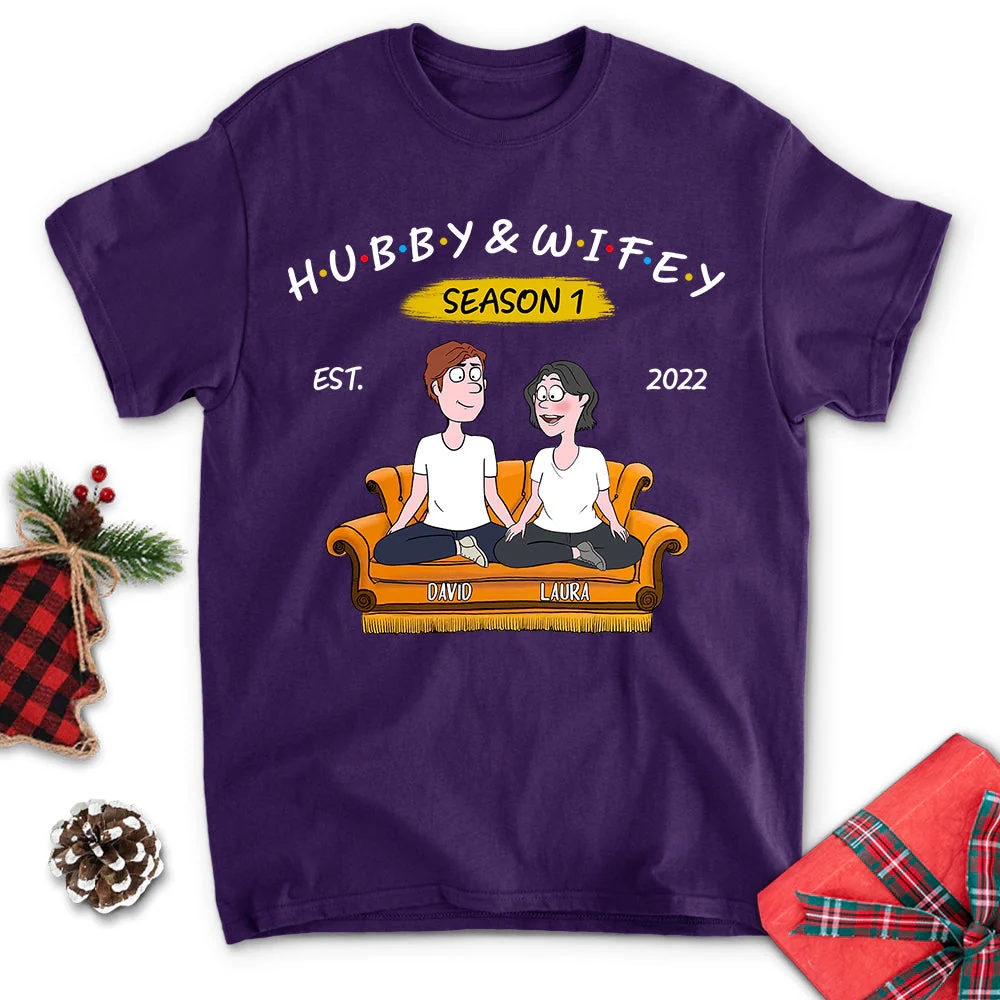 Hubby & Wifey Season - Personalized Custom Classic T-shirt - Image 5