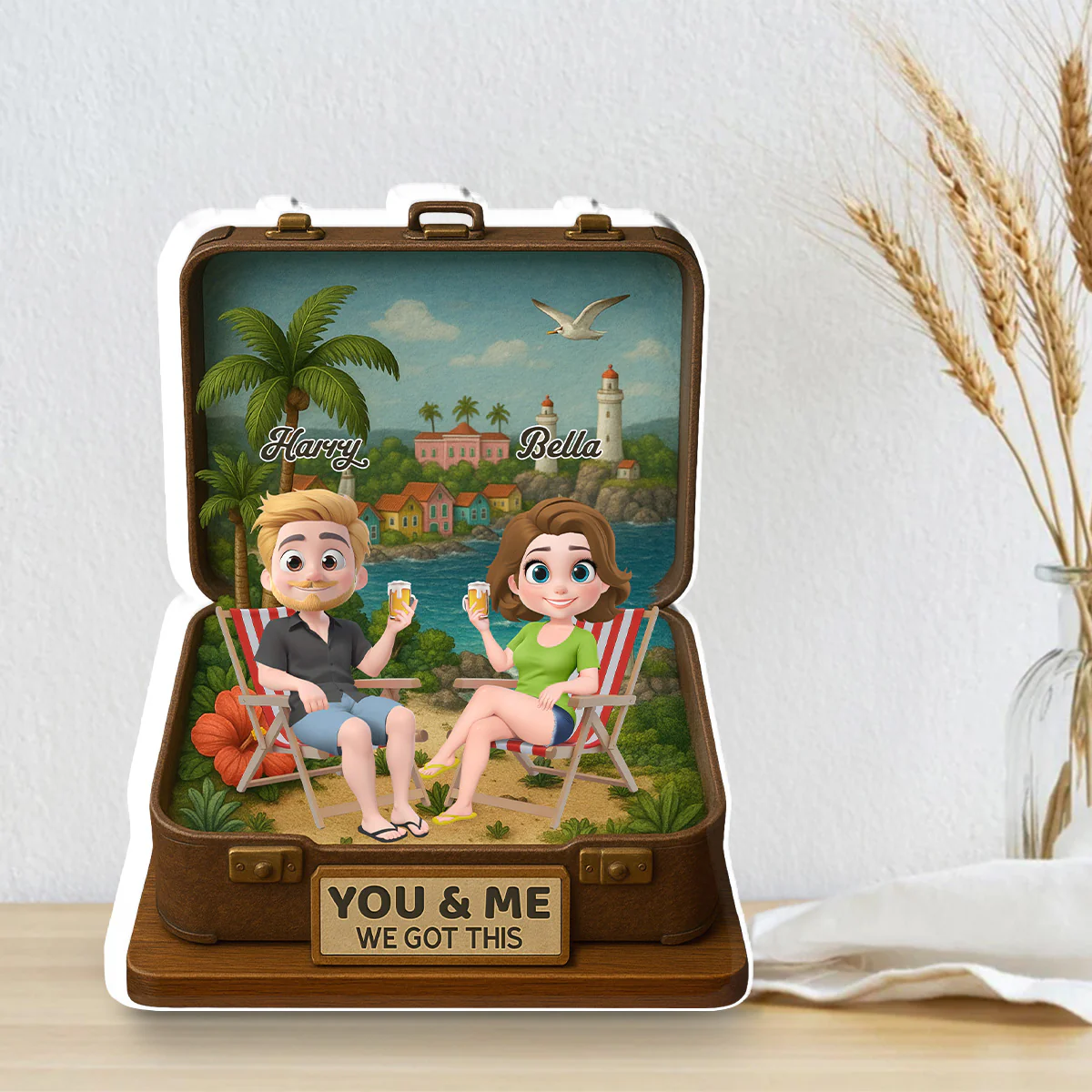 Husband And Wife Got This - Personalized Custom Acrylic Plaque - Image 2