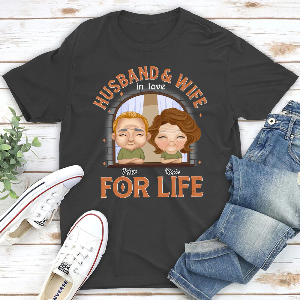 Husband And Wife In Love For Life - Personalized Custom Classic T-shirt - Image 4